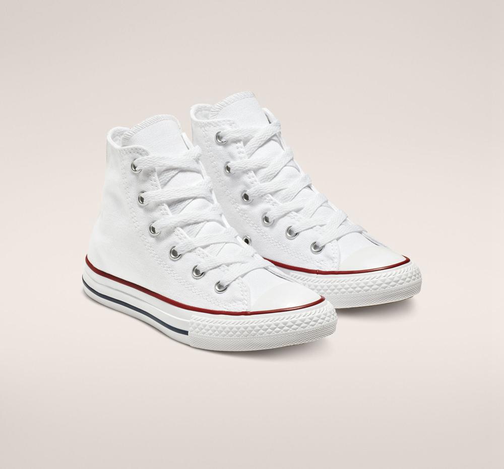 Chlapecké Vysoké Converse Chuck Taylor All Star Classic Little Kids Bílé | 957836LQK