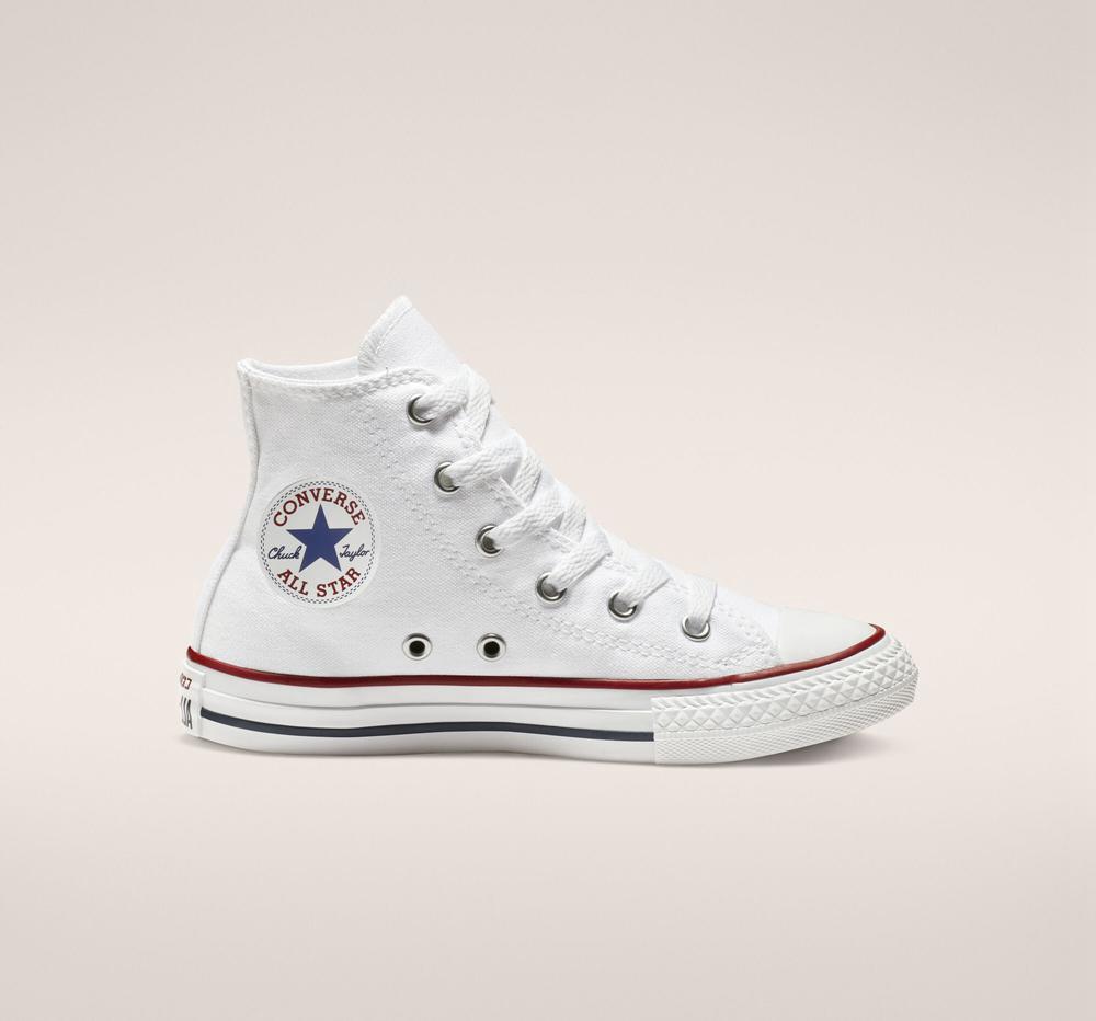 Chlapecké Vysoké Converse Chuck Taylor All Star Classic Little Kids Bílé | 957836LQK