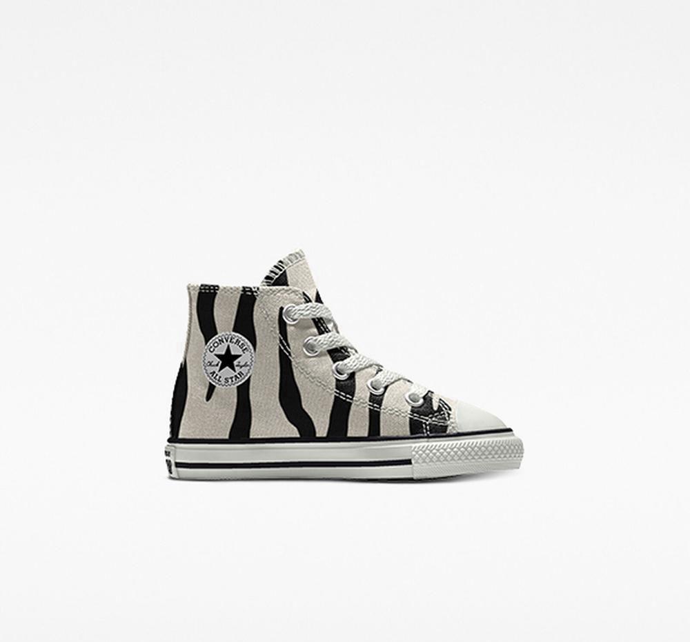 Chlapecké Vysoké Converse Custom Chuck Taylor All Star By You Toddler Černé Bílé | 435872JAQ