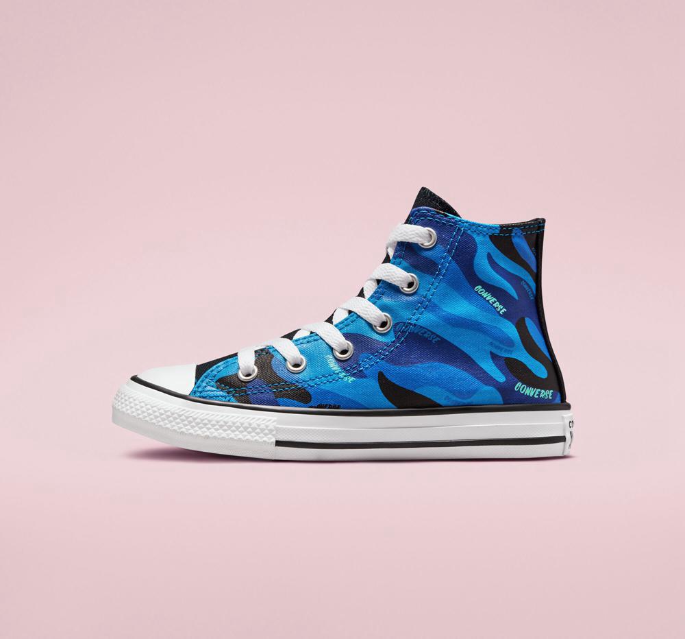 Chlapecké Vysoké Converse Hybridní Camo Chuck Taylor All Star Little Kids Blankyt Černé Bílé | 812574CDX