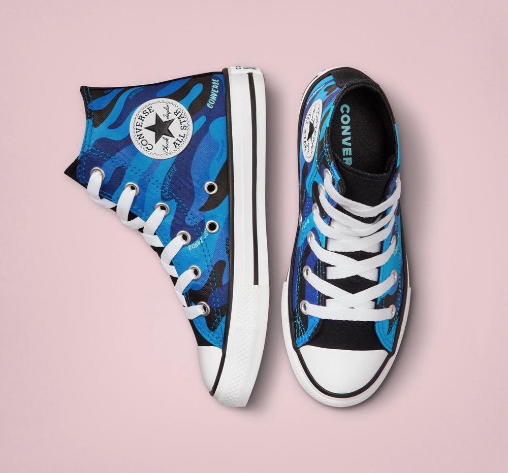 Chlapecké Vysoké Converse Hybridní Camo Chuck Taylor All Star Little Kids Blankyt Černé Bílé | 812574CDX