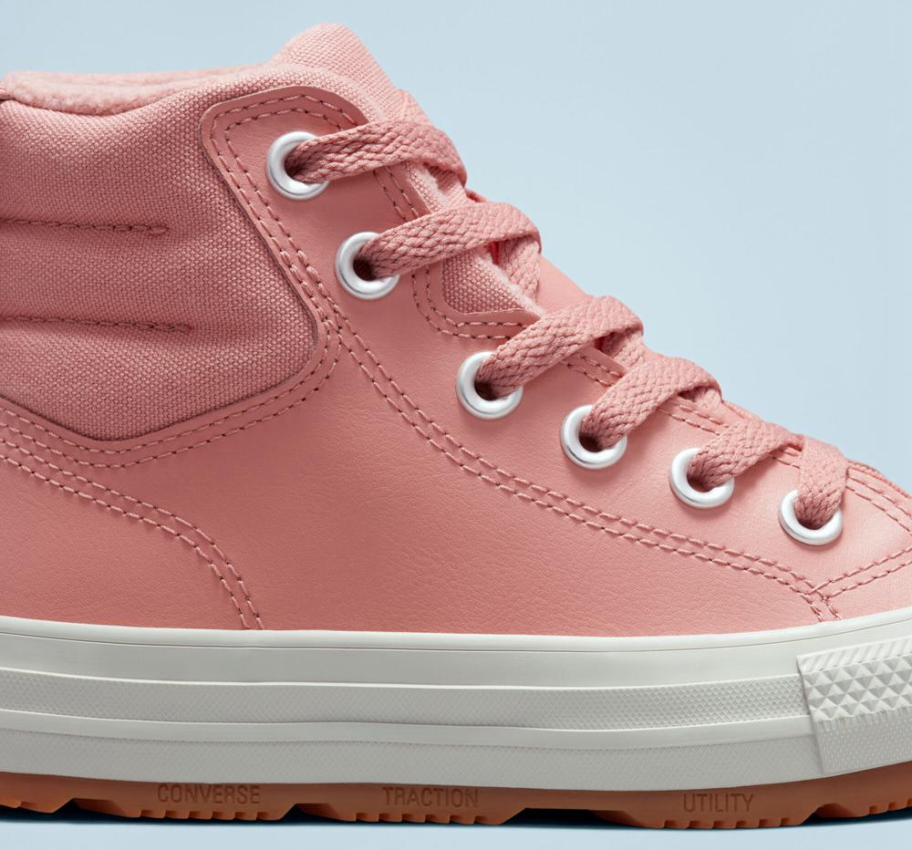 Chlapecké Vysoké Converse Læder Chuck Taylor All Star Berkshire Boot Color Little Kids Růžové Růžové | 865724MBS