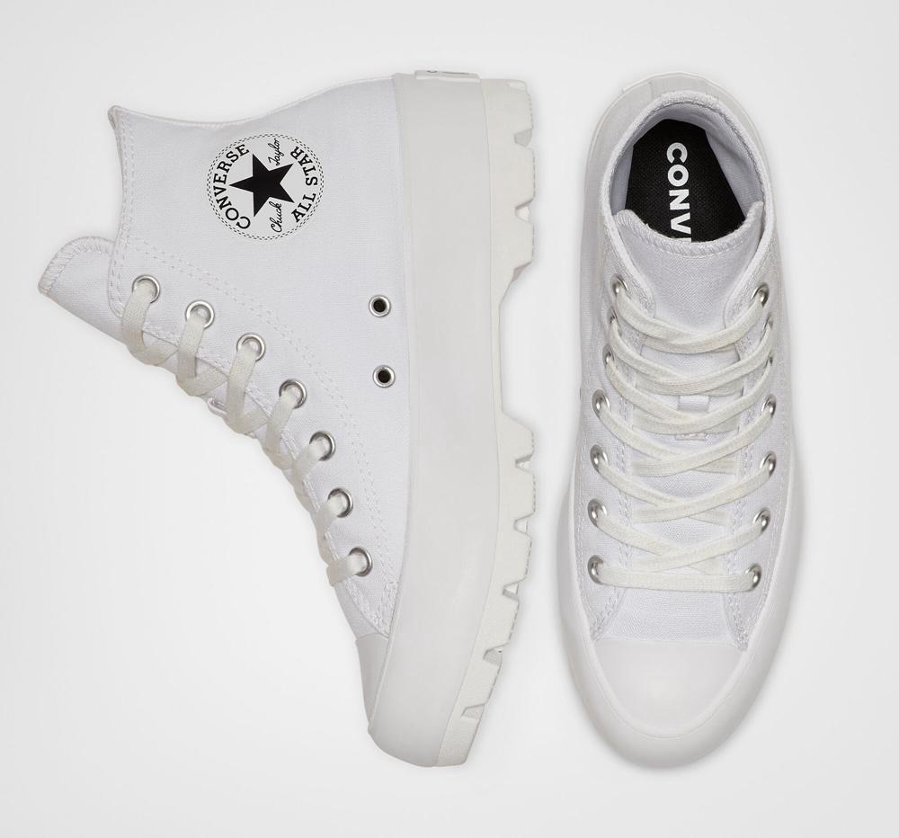 Dámské Boty Converse Chuck Taylor All Star Lugged Bílé Černé Bílé | 162508HJP