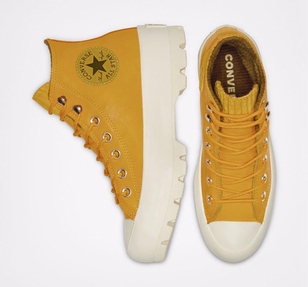 Dámské Boty Converse Chuck Taylor All Star Gore Tex Lugged Nepromokavé Læder Zlaté Olivy Zelené | 683127CMV