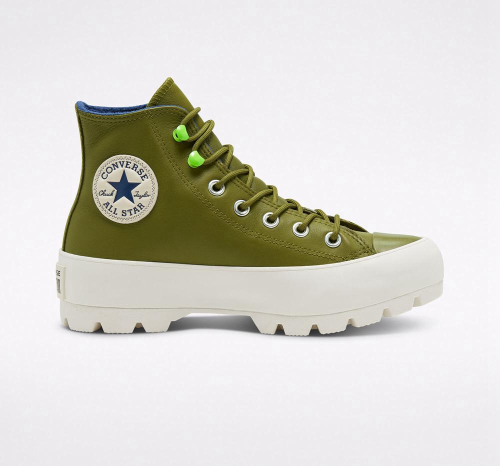 Dámské Boty Converse Chuck Taylor All Star Lugged Zimní Zelene Tmavě Tmavě Blankyt | 698423EFU