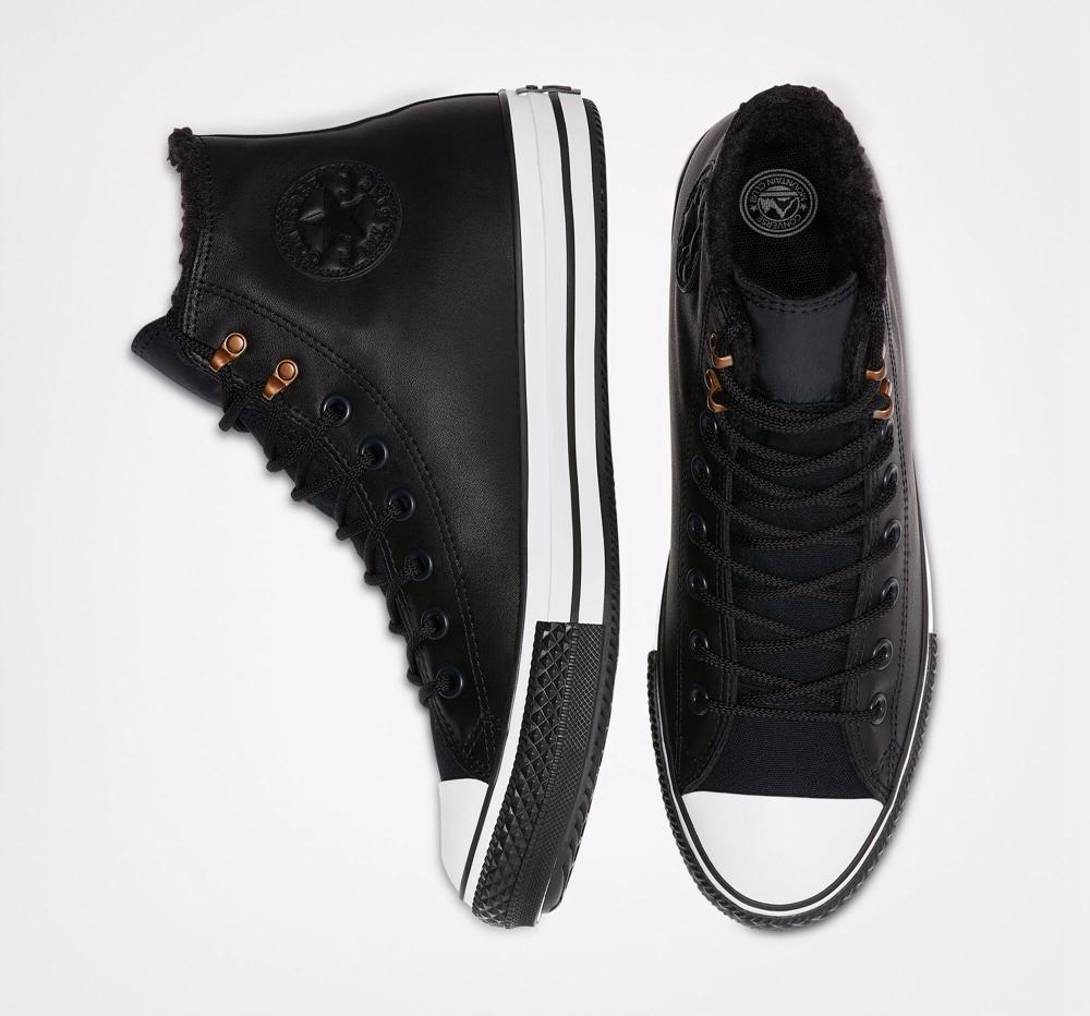 Dámské Boty Converse Chuck Taylor All Star Zimní Gore Tex Unisex Černé Černé Bílé | 768023RLM