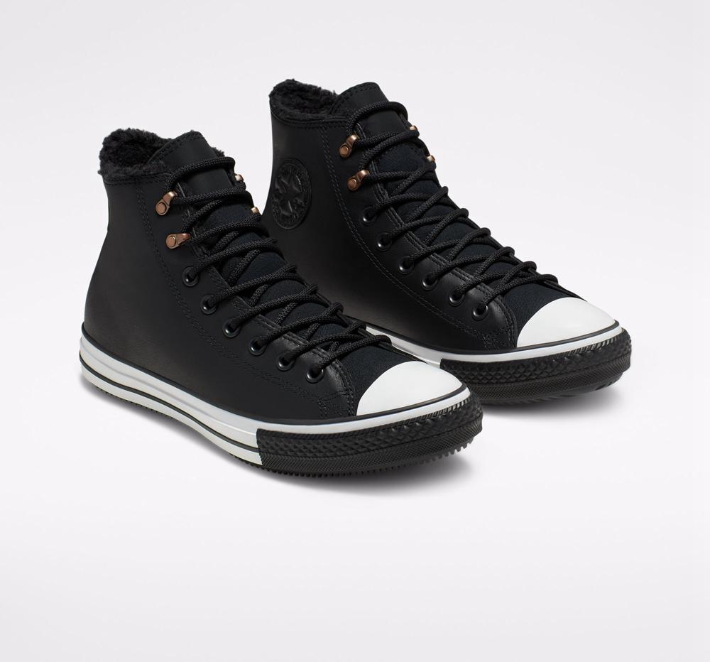 Dámské Boty Converse Chuck Taylor All Star Zimní Gore Tex Unisex Černé Černé Bílé | 768023RLM