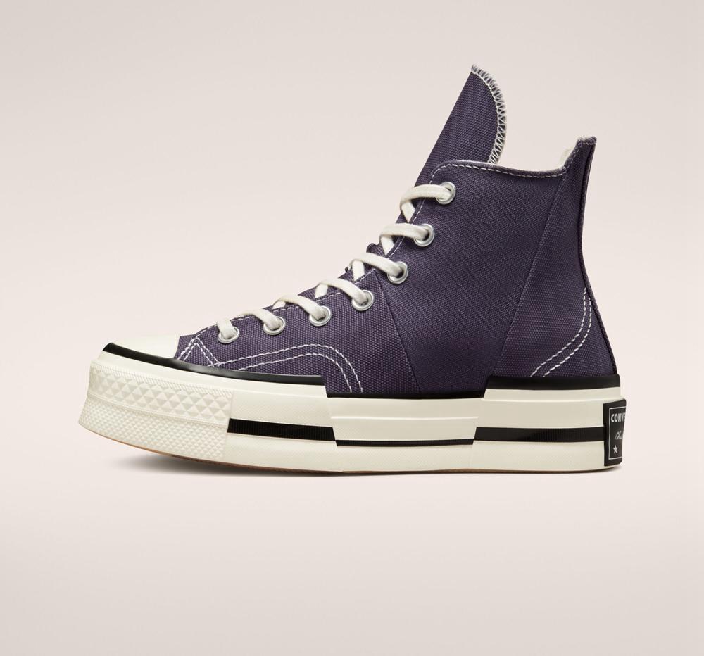 Dámské Boty Na Platformy Converse Chuck 70 Plus Unisex High Top Zelene Tmavě Černé | 304568HJY