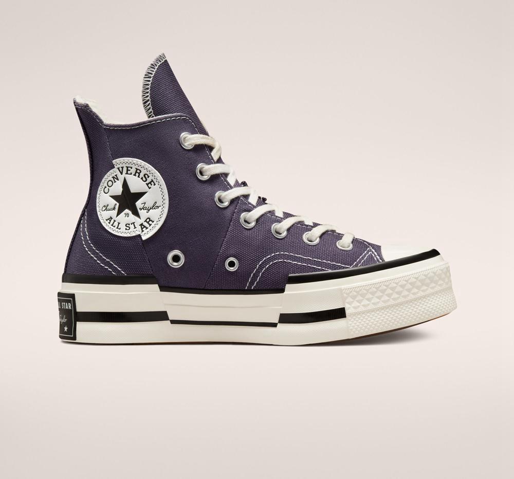 Dámské Boty Na Platformy Converse Chuck 70 Plus Unisex High Top Zelene Tmavě Černé | 304568HJY