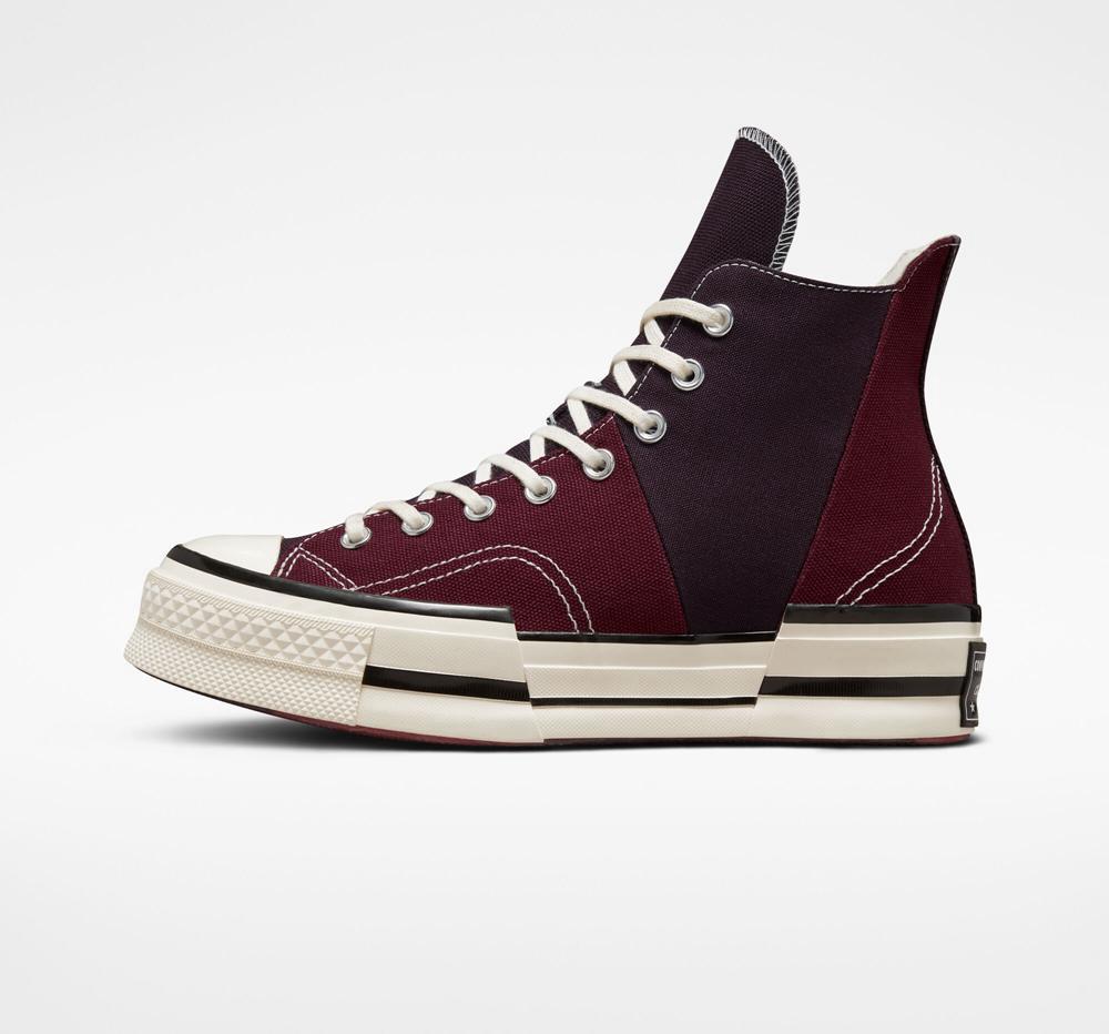 Dámské Boty Na Platformy Converse Chuck 70 Plus Unisex High Top Vínové Tmavě Černé | 310698YKD