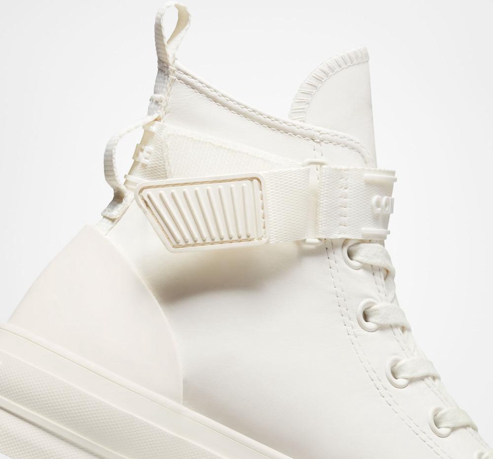 Dámské Boty Na Platformy Converse Chuck Taylor All Star Lift Læder Hike High Top Bílé | 315684WBZ