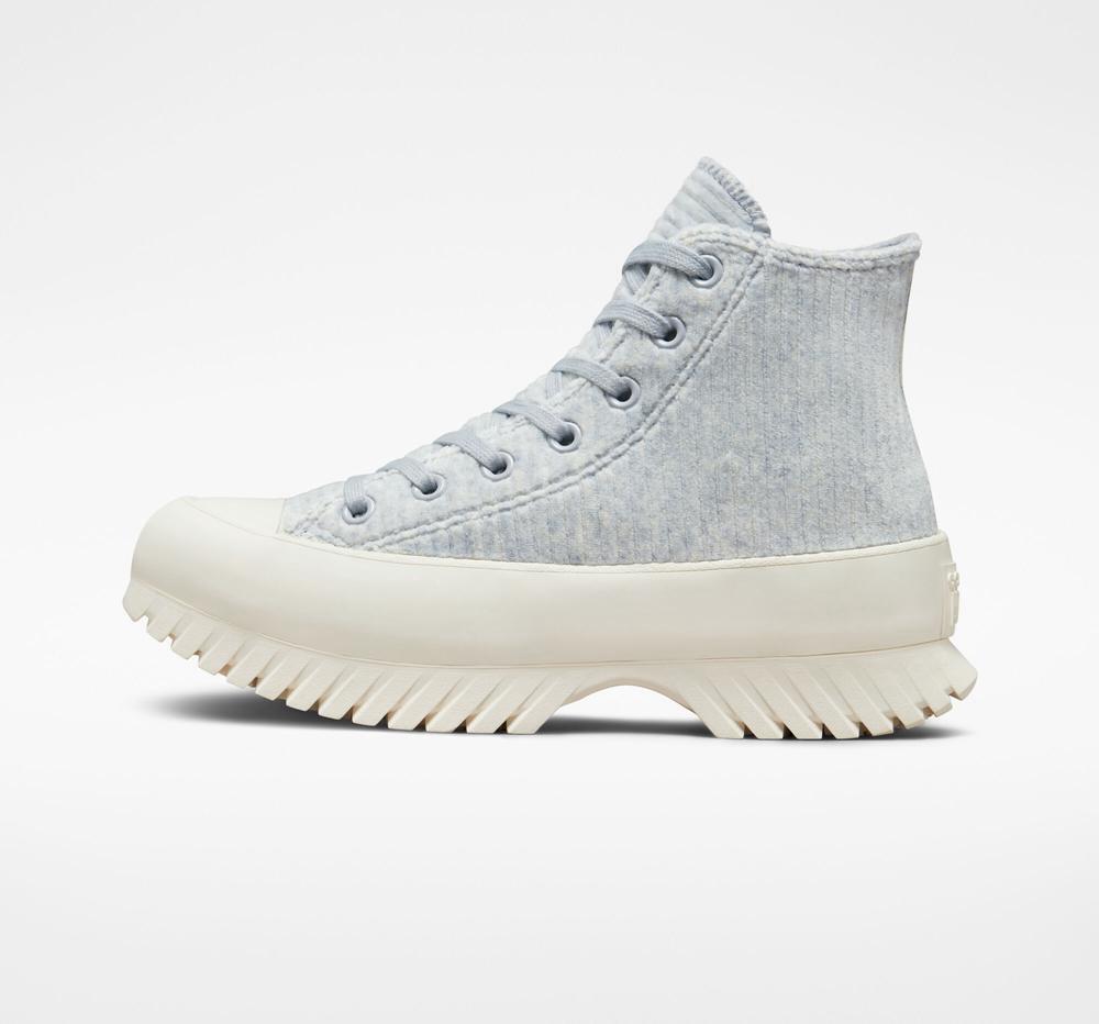 Dámské Boty Na Platformy Converse Chuck Taylor All Star Lugged 2.0 Velour Unisex High Top Blankyt | 320459ULV