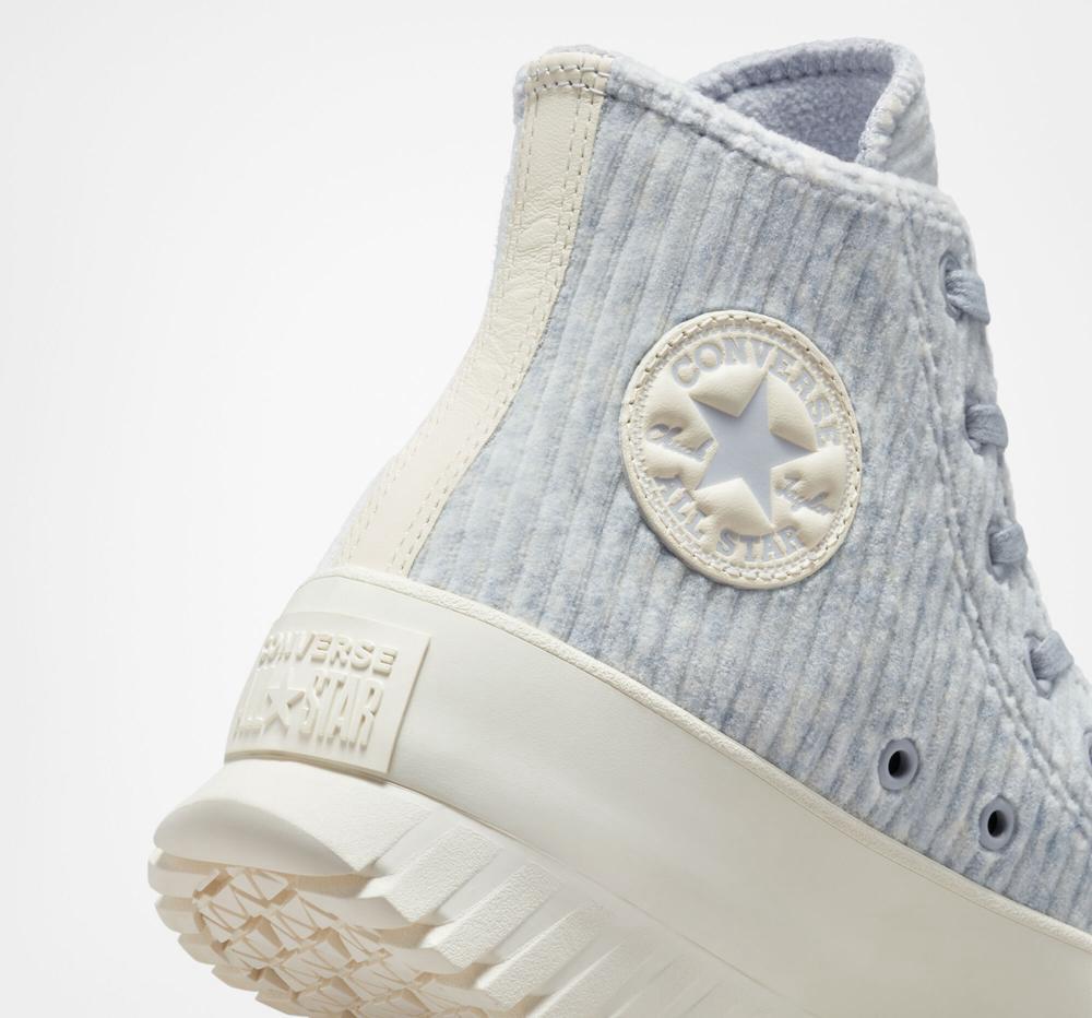 Dámské Boty Na Platformy Converse Chuck Taylor All Star Lugged 2.0 Velour Unisex High Top Blankyt | 320459ULV