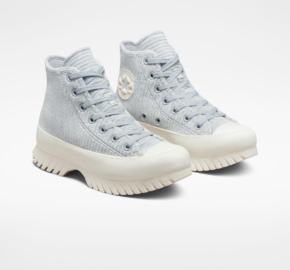 Dámské Boty Na Platformy Converse Chuck Taylor All Star Lugged 2.0 Velour Unisex High Top Blankyt | 320459ULV