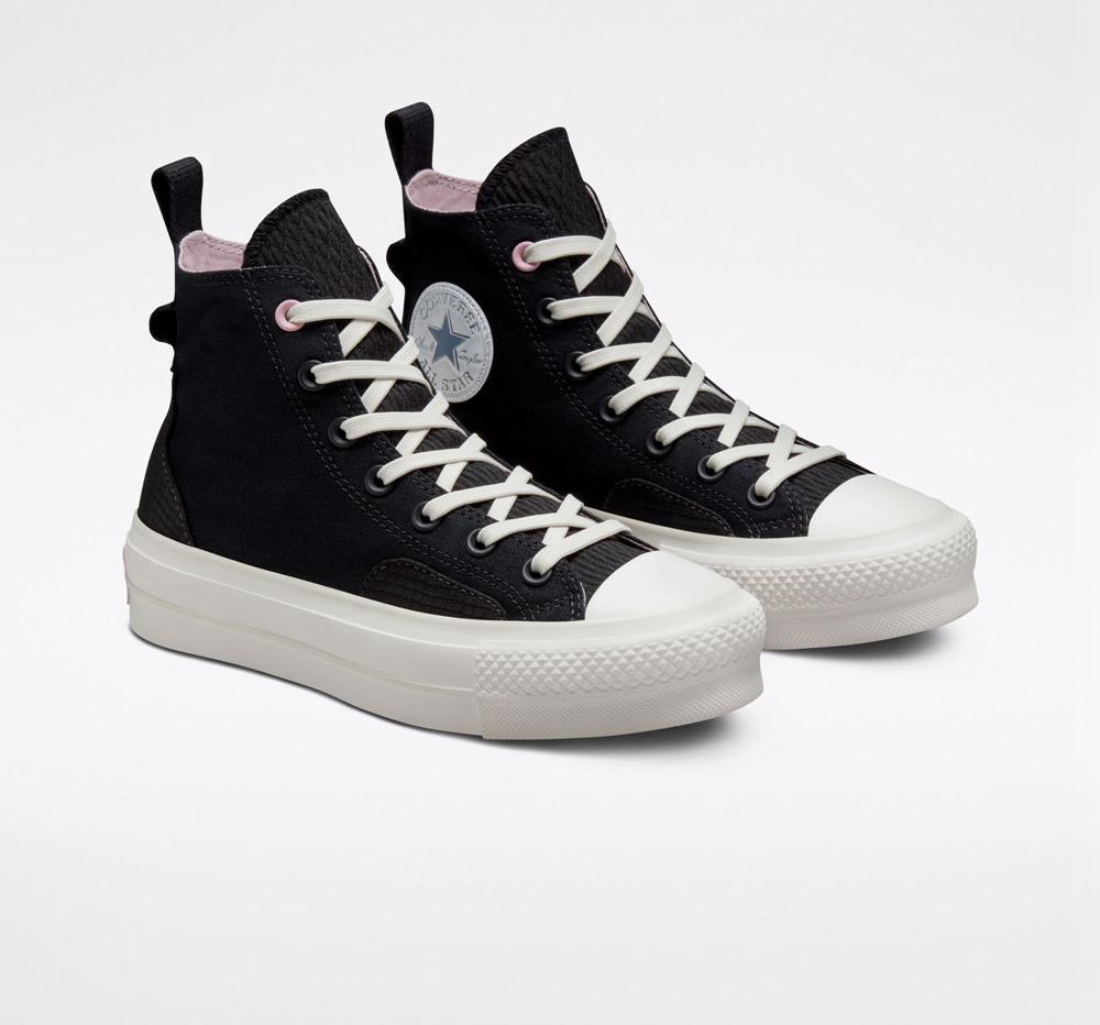 Dámské Boty Na Platformy Converse Chuck Taylor All Star Lift Future Utility High Top Černé Fialové | 398506DPQ