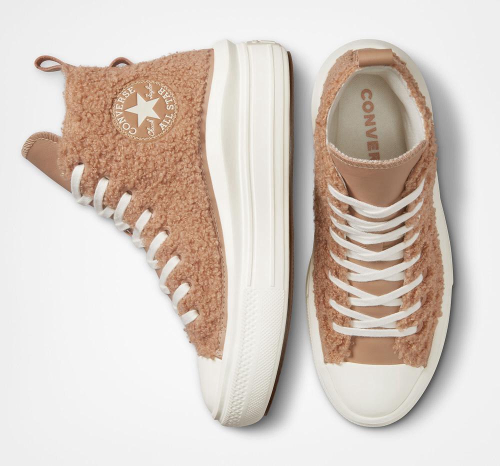 Dámské Boty Na Platformy Converse Chuck Taylor All Star Move Sherpa High Top Koralove | 950713NOQ