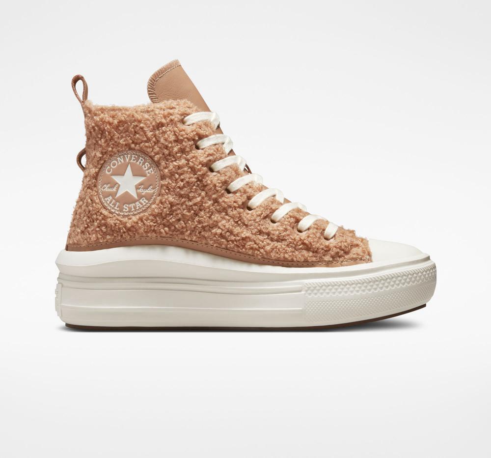 Dámské Boty Na Platformy Converse Chuck Taylor All Star Move Sherpa High Top Koralove | 950713NOQ