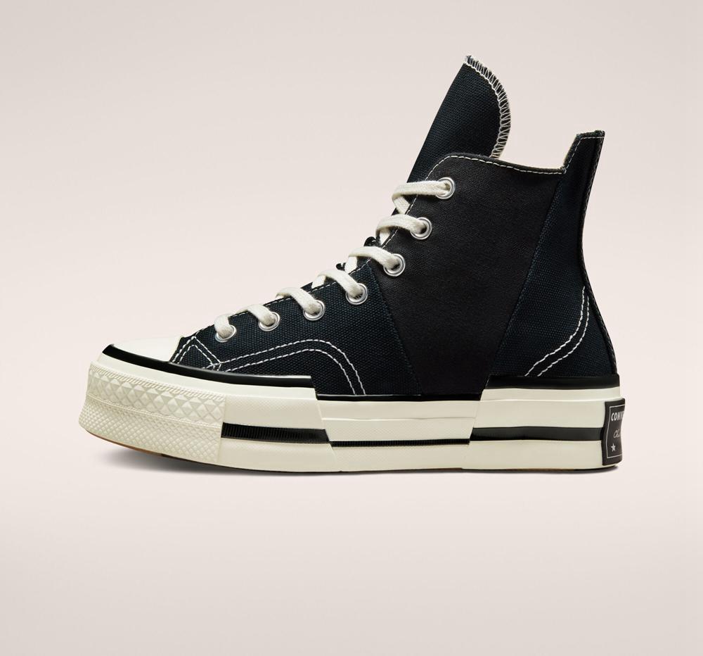 Dámské Boty Na Platformy Converse Chuck 70 Plus Unisex High Top Černé Černé | 985073UQD