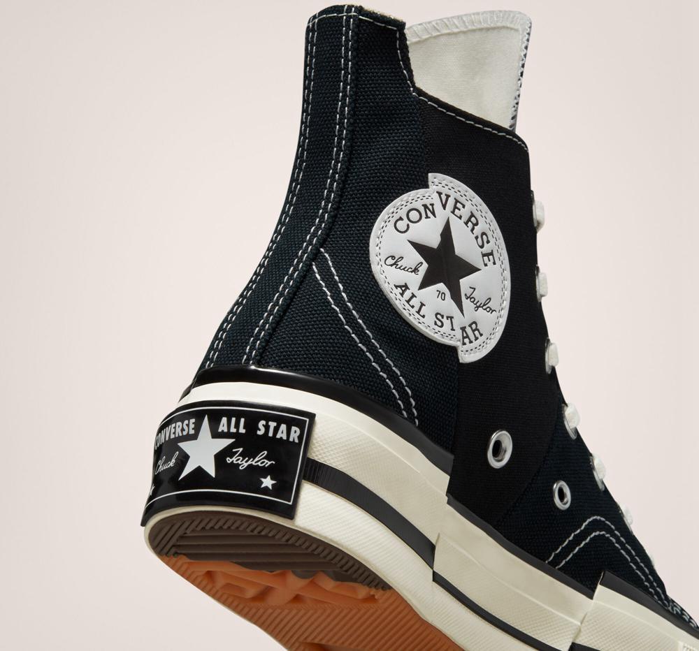 Dámské Boty Na Platformy Converse Chuck 70 Plus Unisex High Top Černé Černé | 985073UQD