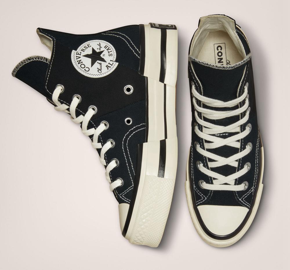 Dámské Boty Na Platformy Converse Chuck 70 Plus Unisex High Top Černé Černé | 985073UQD