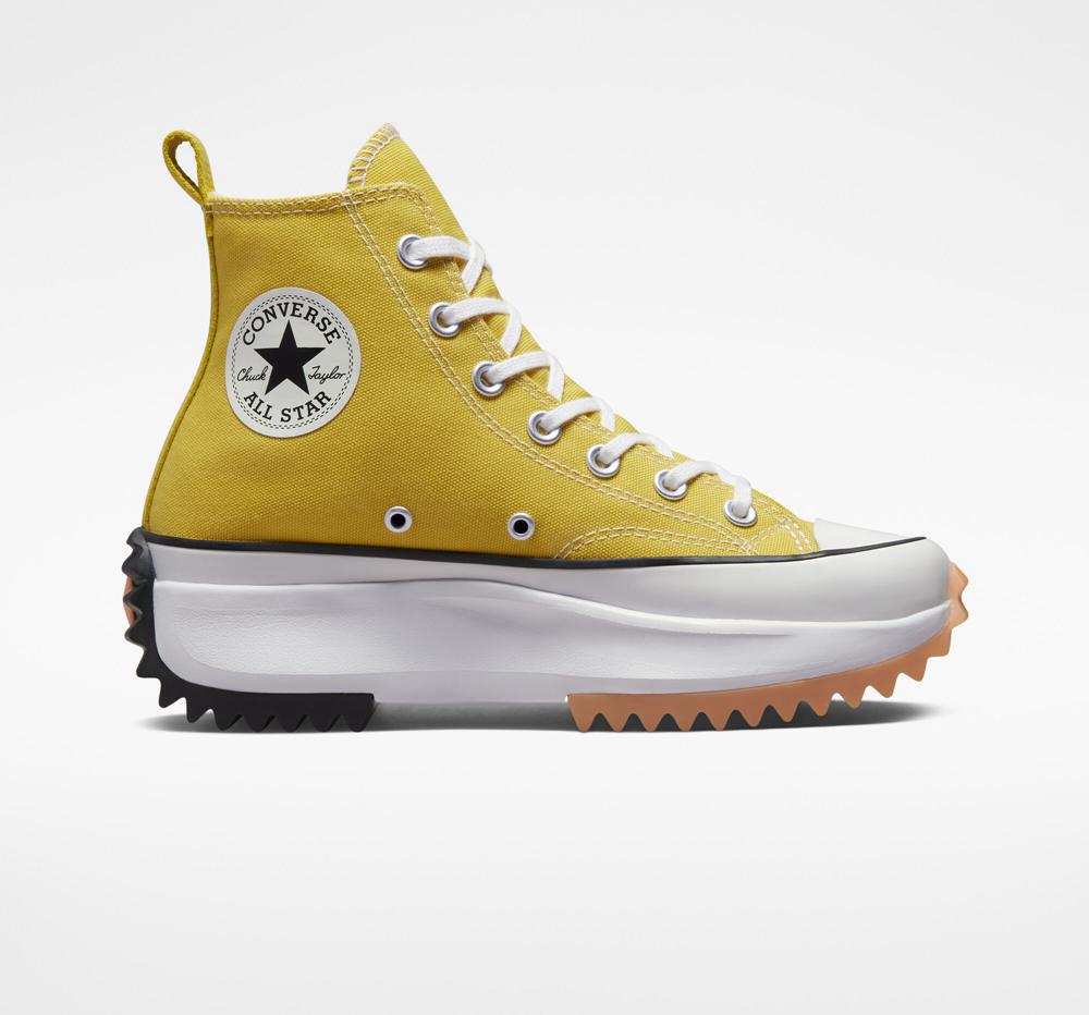 Dámské Boty Na Platformy Converse Run Star Hike Unisex High Top Žluté Citrón Černé Bílé | 789341MGQ