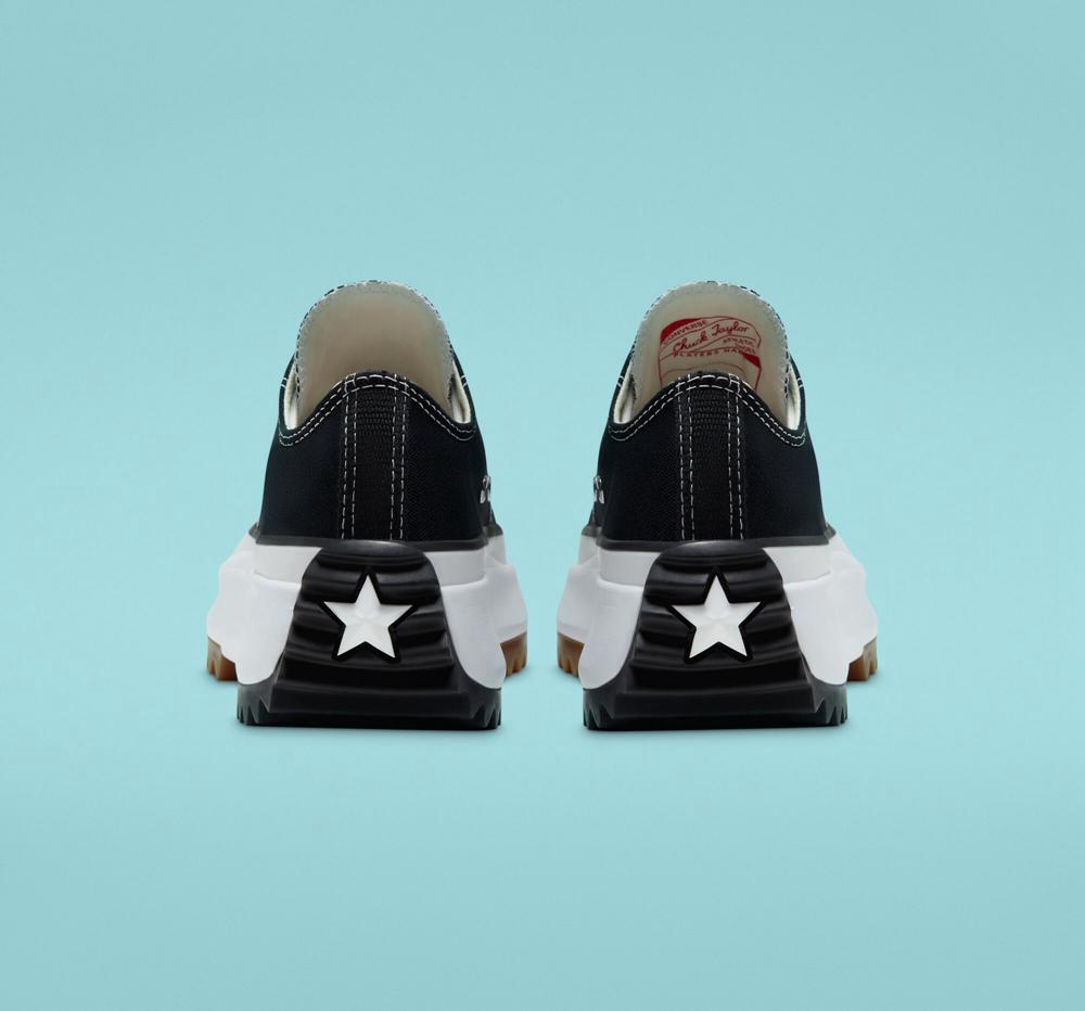 Dámské Boty Na Platformy Converse Run Star Hike Unisex Low Top Černé Bílé | 814096DNA