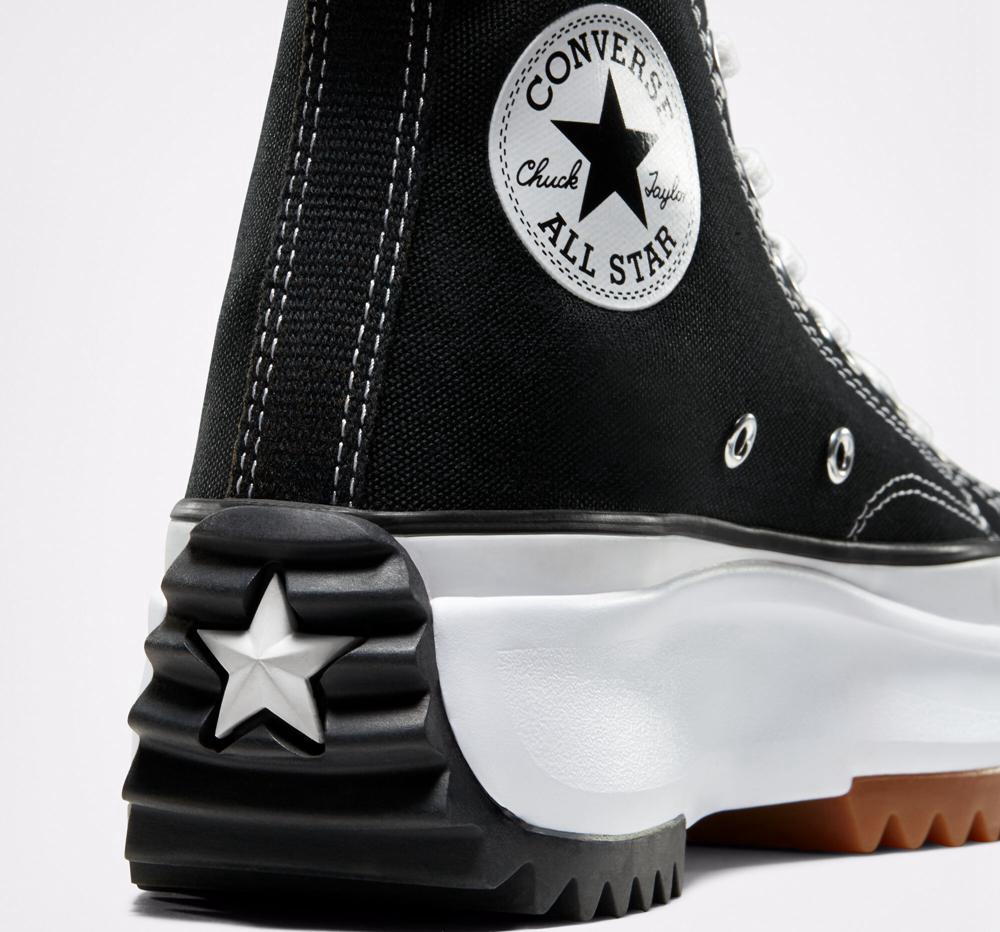 Dámské Boty Na Platformy Converse Run Star Hike Unisex High Top Černé Bílé | 984063RKF