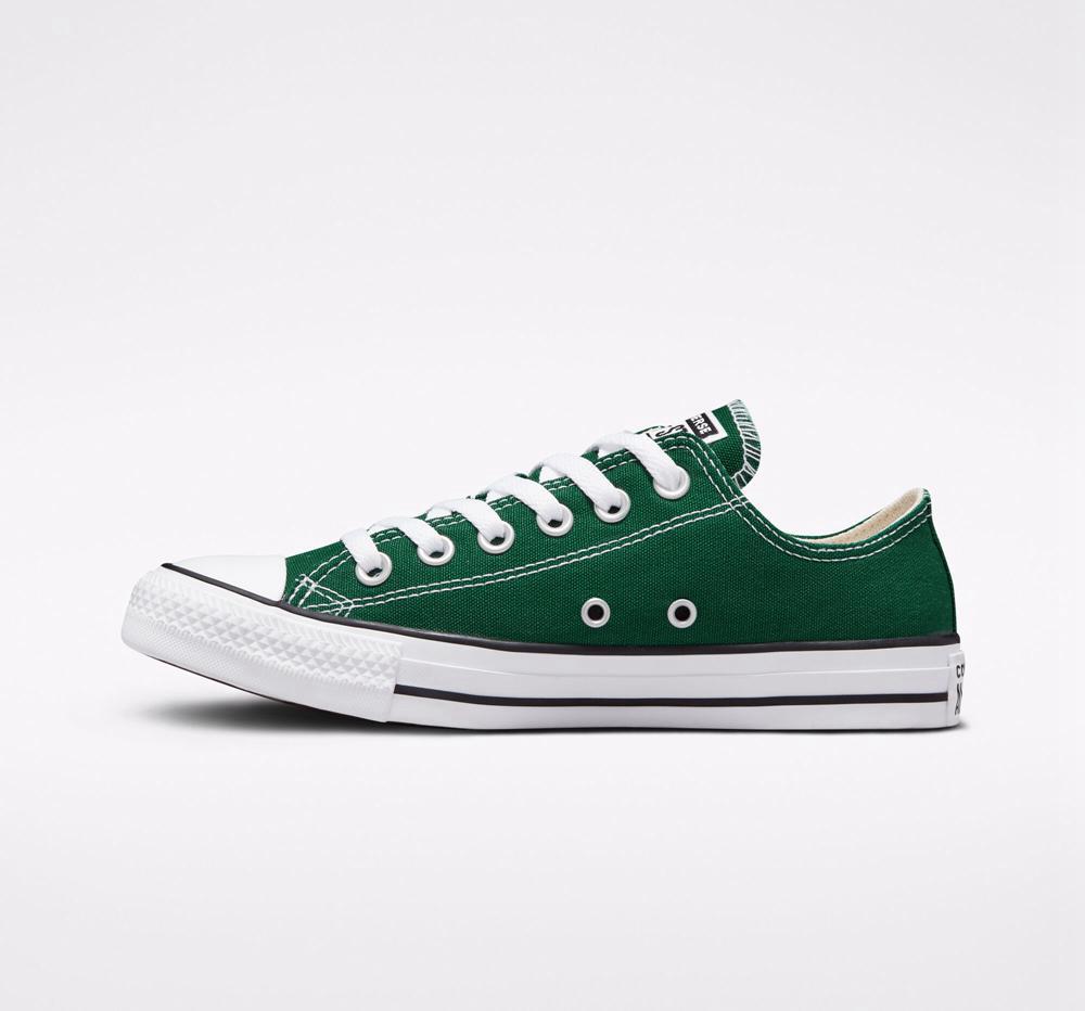 Dámské Nízké Converse Chuck Taylor All Star Seasonal Color Unisex Zelene Bílé Černé | 927054XRZ