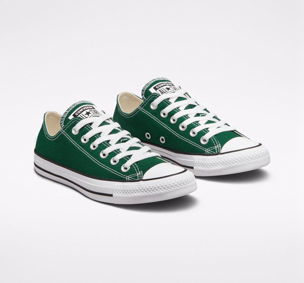 Dámské Nízké Converse Chuck Taylor All Star Seasonal Color Unisex Zelene Bílé Černé | 927054XRZ