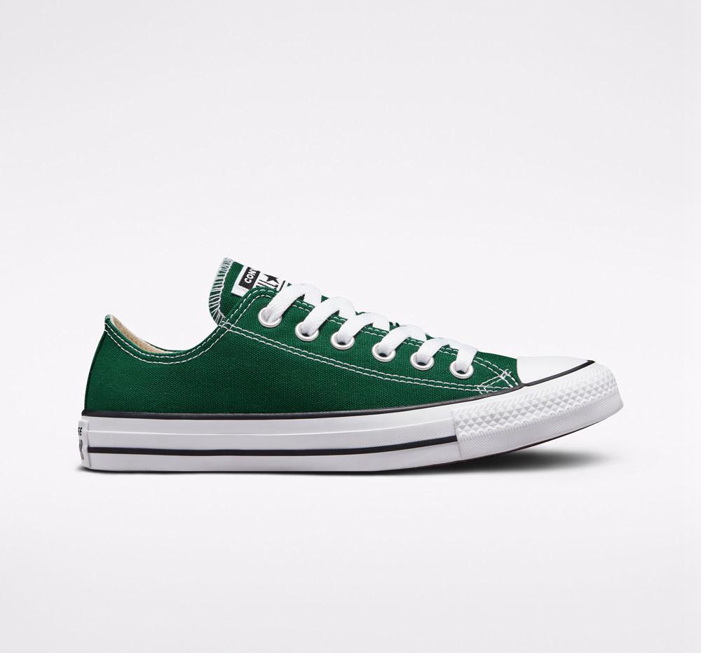 Dámské Nízké Converse Chuck Taylor All Star Seasonal Color Unisex Zelene Bílé Černé | 927054XRZ