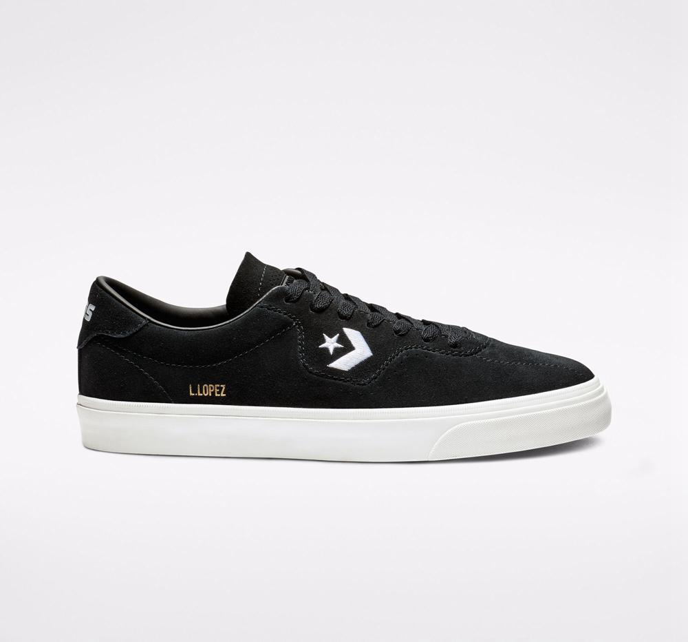 Dámské Nízké Converse Cons Louie Lopez Pro Skate Černé Černé Bílé | 275086BXU