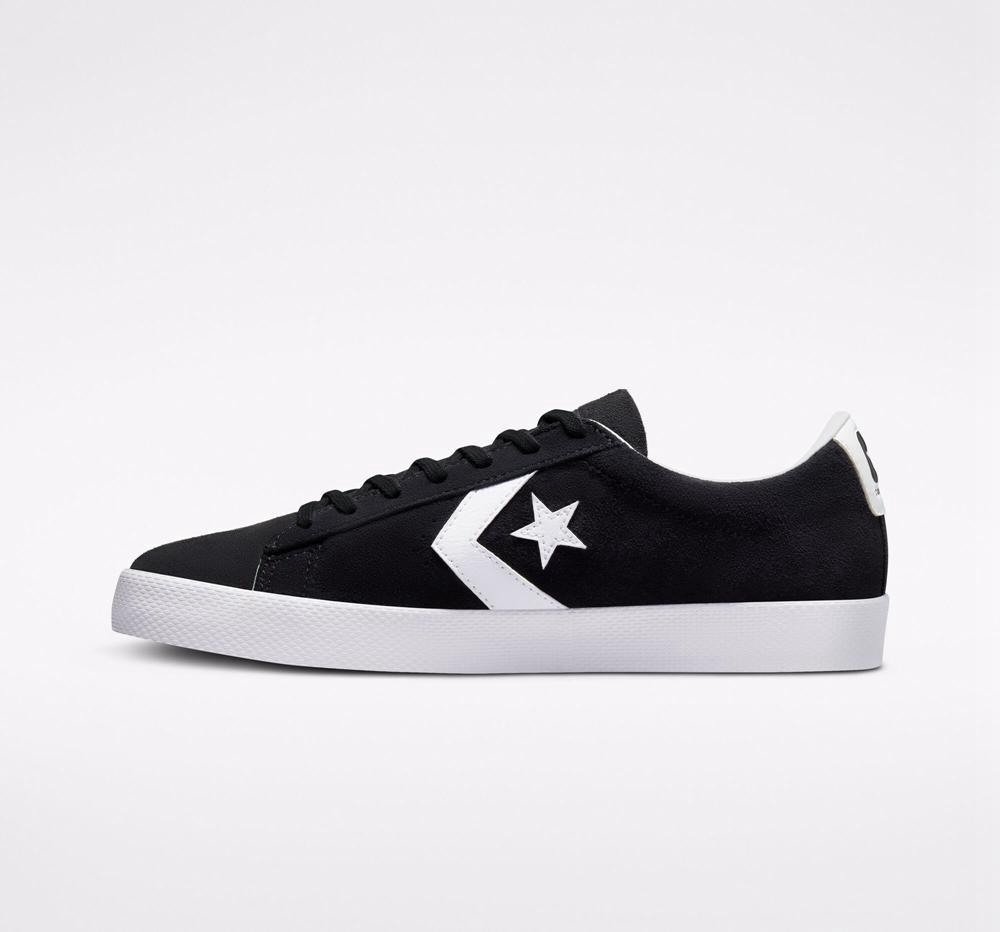 Dámské Nízké Converse Cons Pl Vulc Pro Semišové Skate Černé Bílé Bílé | 597481PAY