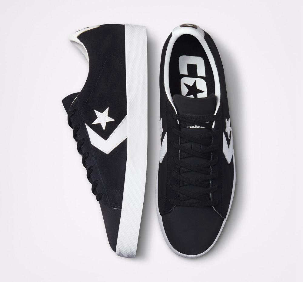 Dámské Nízké Converse Cons Pl Vulc Pro Semišové Skate Černé Bílé Bílé | 597481PAY