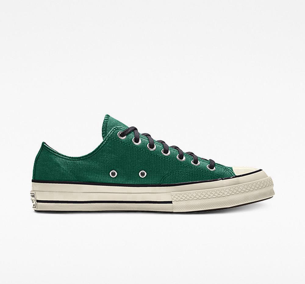 Dámské Nízké Converse Custom Chuck 70 Vintage Platene By You Unisex Zelene | 184230CJH