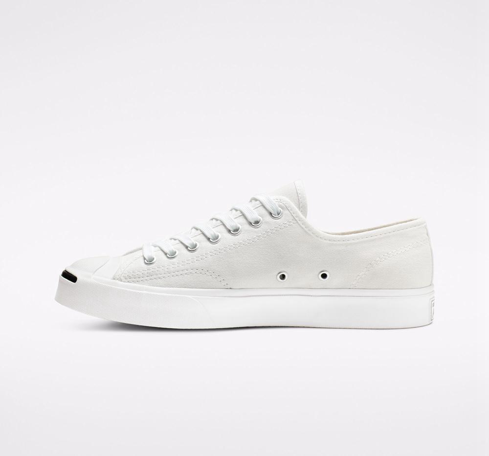 Dámské Nízké Converse Jack Purcell Platene Unisex Bílé Bílé Černé | 635917EXB