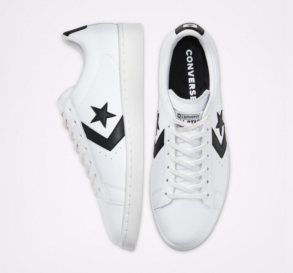 Dámské Nízké Converse Og Pro Læder Unisex Bílé Černé Bílé | 547621YNC