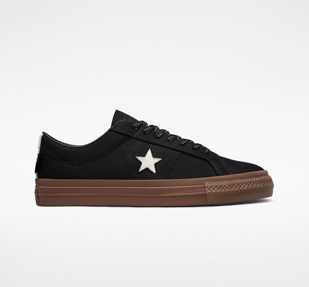 Dámské Nízké Converse One Star Pro Cordura Platene Skate Černé Bílé Tmavě | 280463OEL