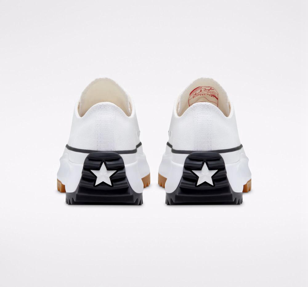 Dámské Nízké Converse Run Star Hike Platformy Unisex Bílé Černé | 720845JMR