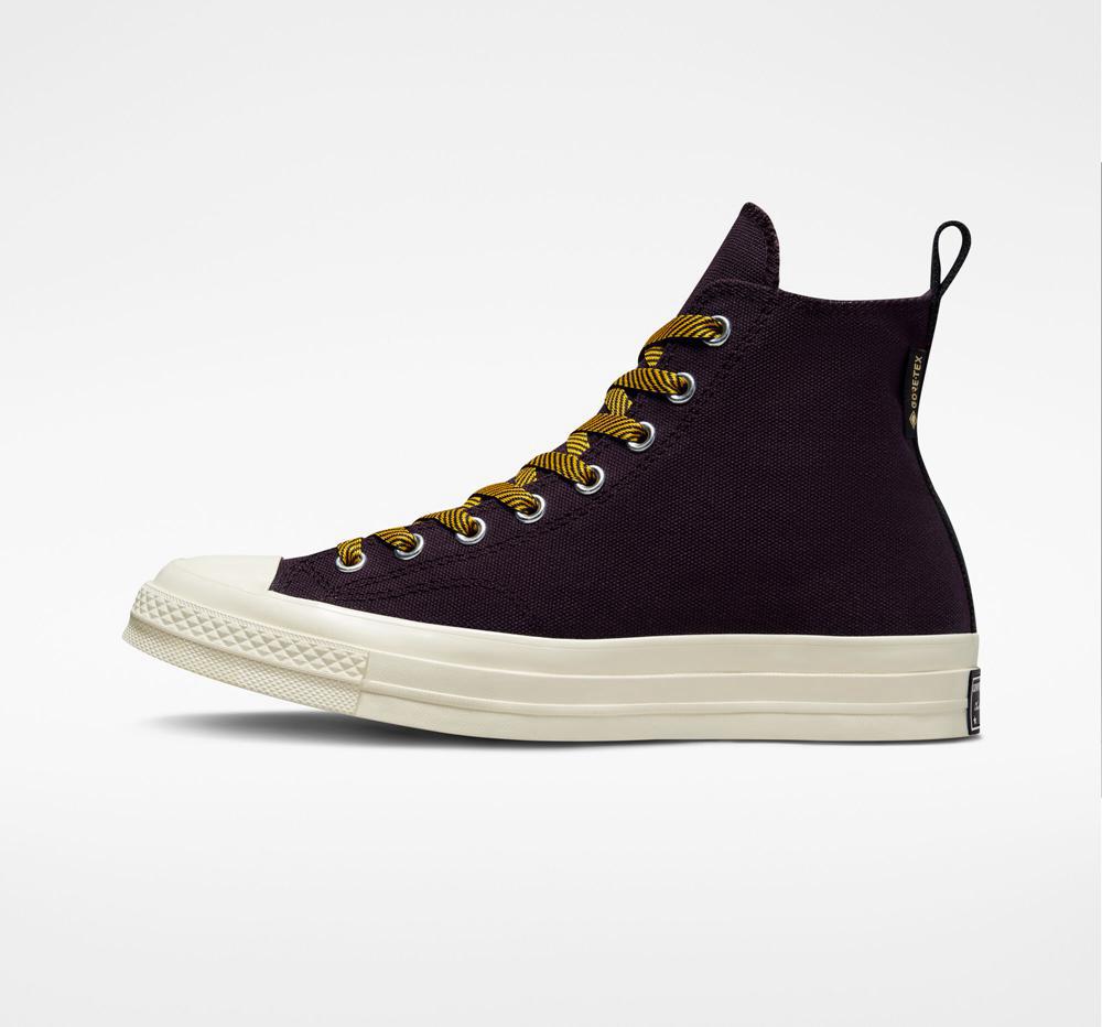 Dámské Vysoké Converse Chuck 70 Counter Climate Gore Tex Unisex Černé Žluté | 158703YNK