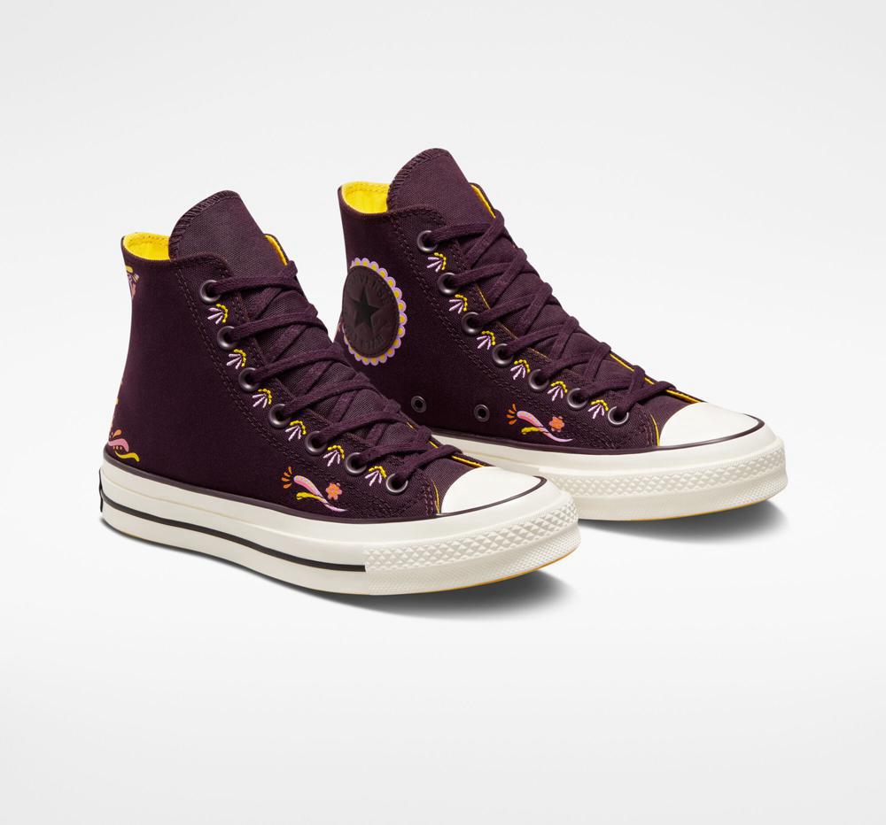 Dámské Vysoké Converse Chuck 70 D%C3%Ada De Muertos Unisex Černé | 078512YQT