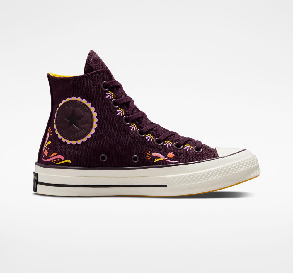 Dámské Vysoké Converse Chuck 70 D%C3%Ada De Muertos Unisex Černé | 078512YQT