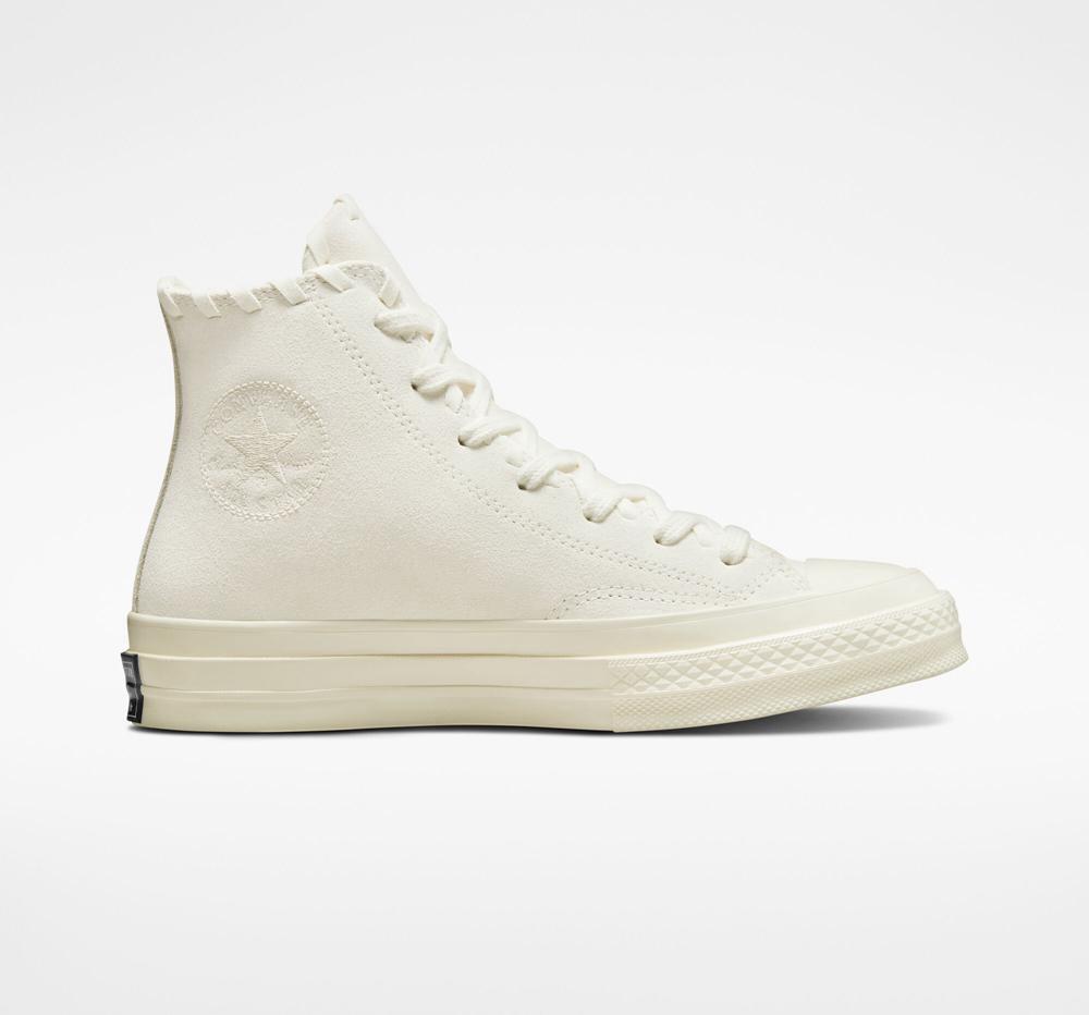 Dámské Vysoké Converse Chuck 70 Embroidered Florals Bílé | 140735DBG