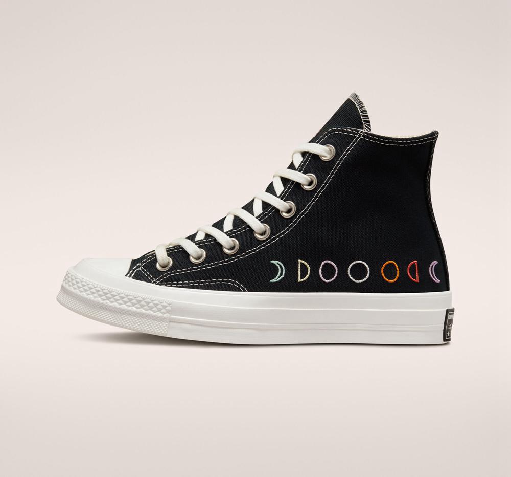 Dámské Vysoké Converse Chuck 70 Mystic Symbols Černé Bílé | 712906QWM