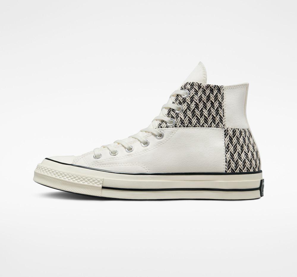 Dámské Vysoké Converse Chuck 70 Patchwork Unisex Bílé Černé | 936801RXZ