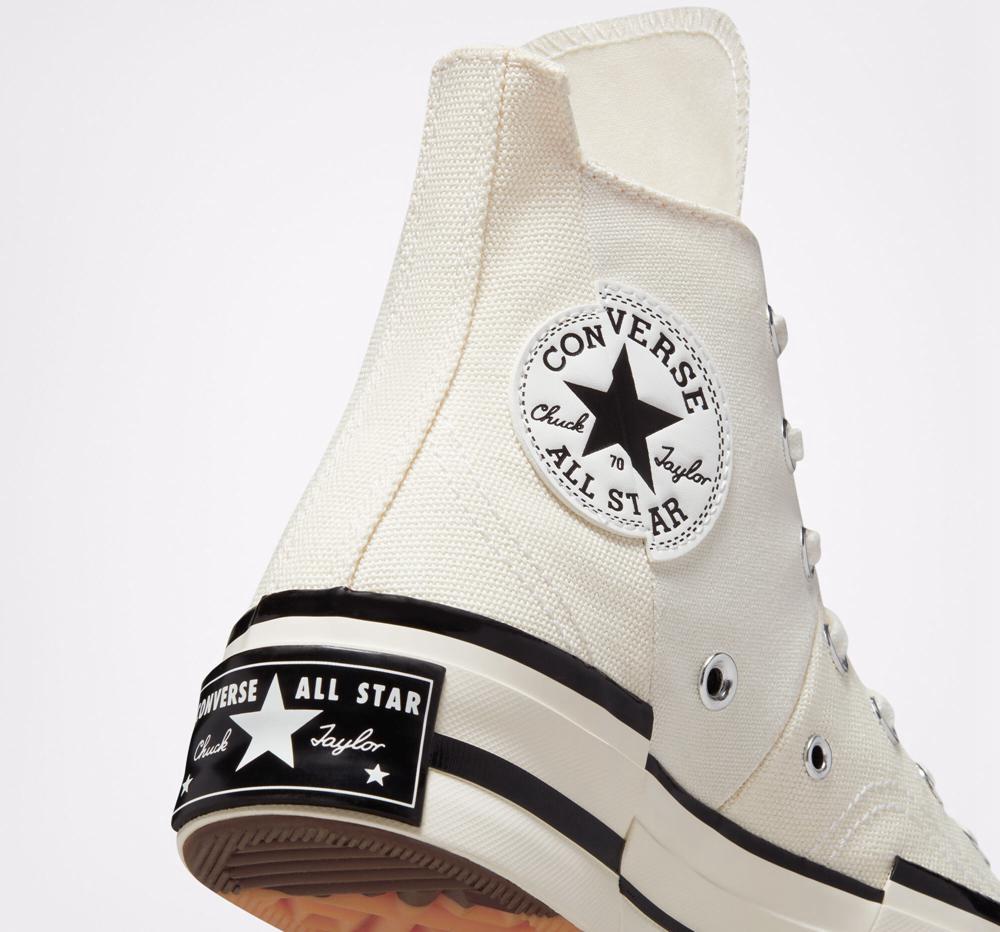 Dámské Vysoké Converse Chuck 70 Plus Unisex Bílé Černé Černé | 164537JTI