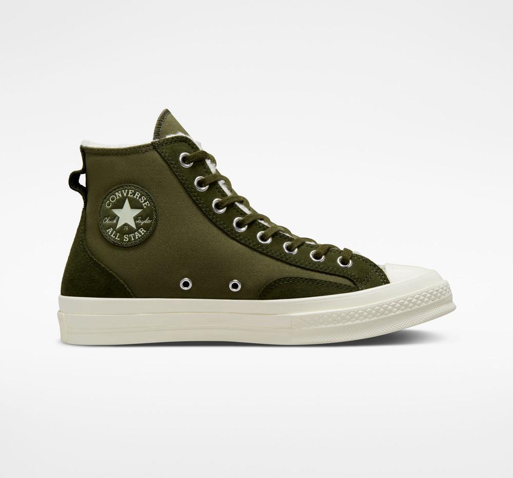 Dámské Vysoké Converse Chuck 70 Podšité Colorblock Unisex Zelene | 683902SFJ