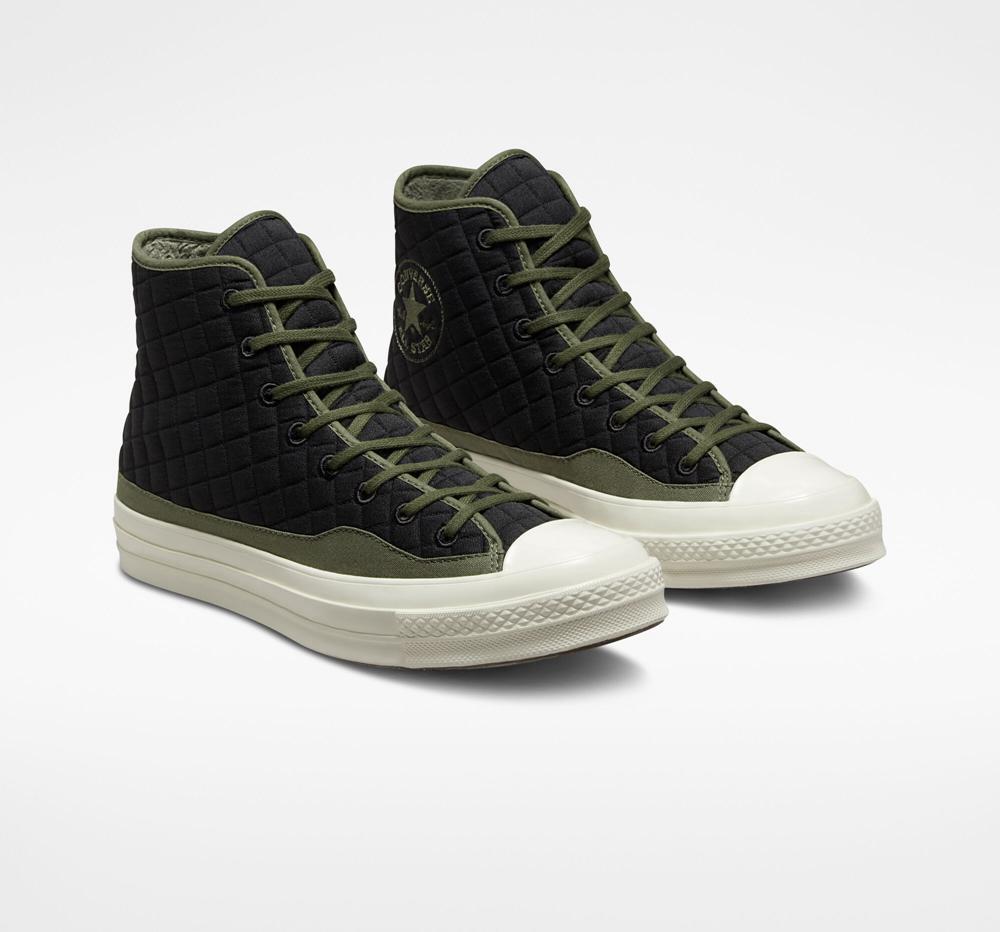 Dámské Vysoké Converse Chuck 70 Prošívaný Unisex Černé | 039456IVS