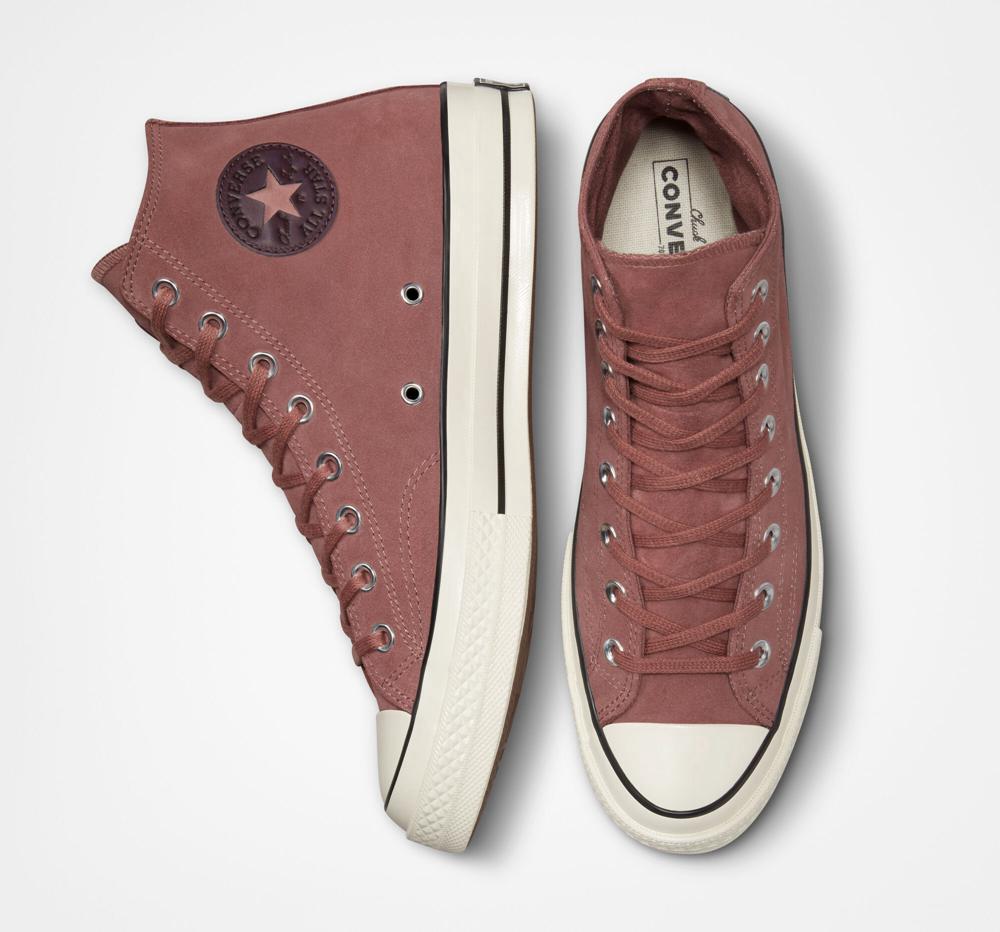 Dámské Vysoké Converse Chuck 70 Semišové Unisex Vínové Černé | 792065GKN