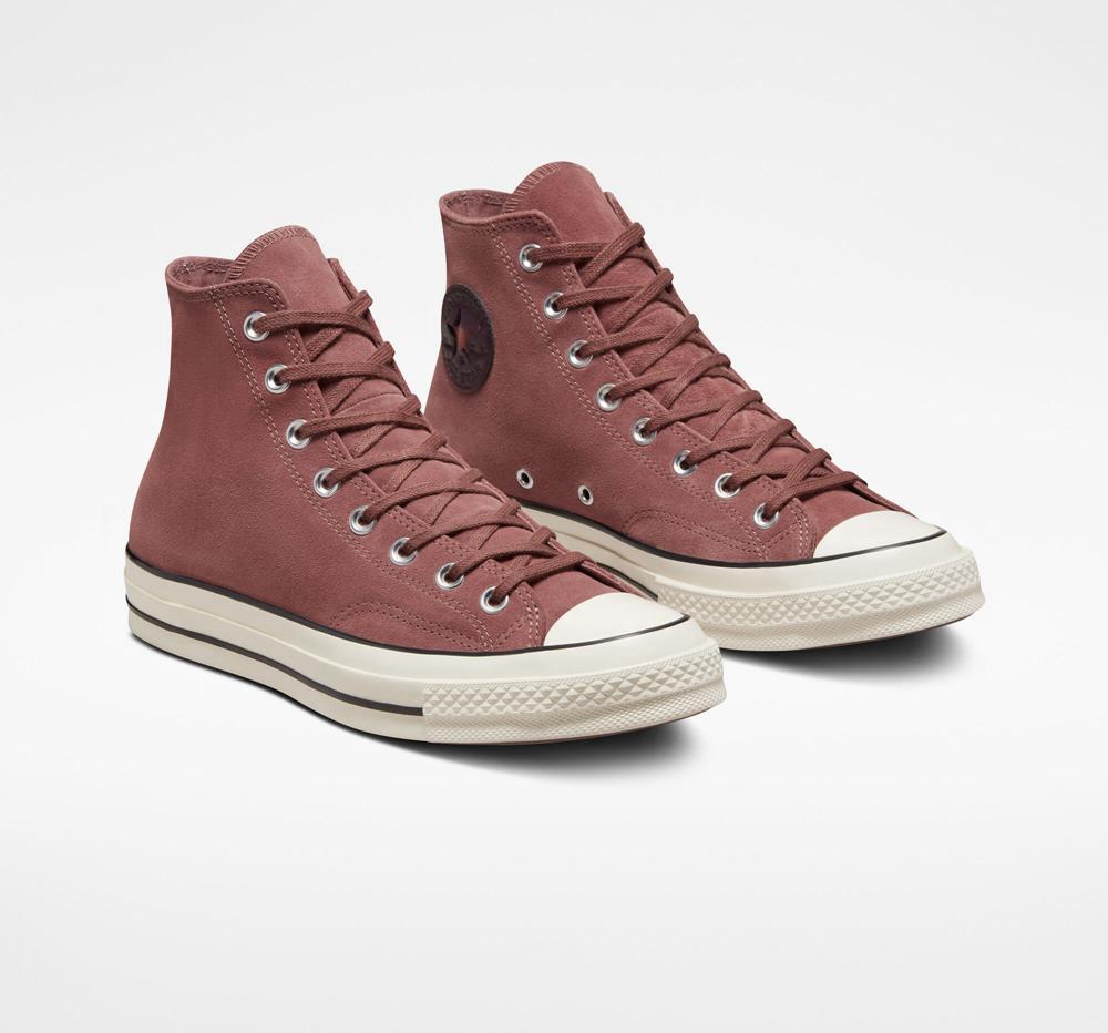 Dámské Vysoké Converse Chuck 70 Semišové Unisex Vínové Černé | 792065GKN