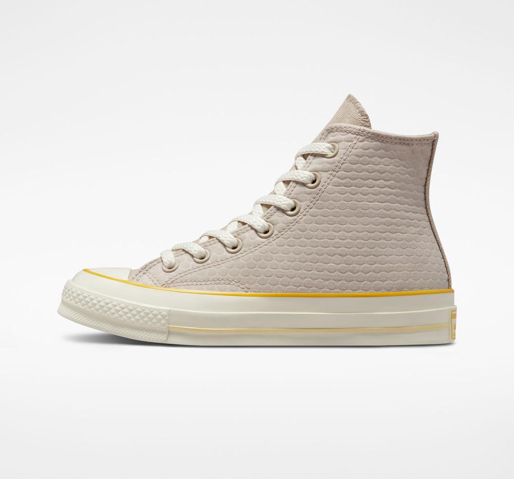 Dámské Vysoké Converse Chuck 70 Textured Šedé | 410365GHN